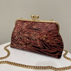 Unique Hair on Cowhide Handmade Kisslock Clutch Bag, Shoulder Bag, Crossbody
